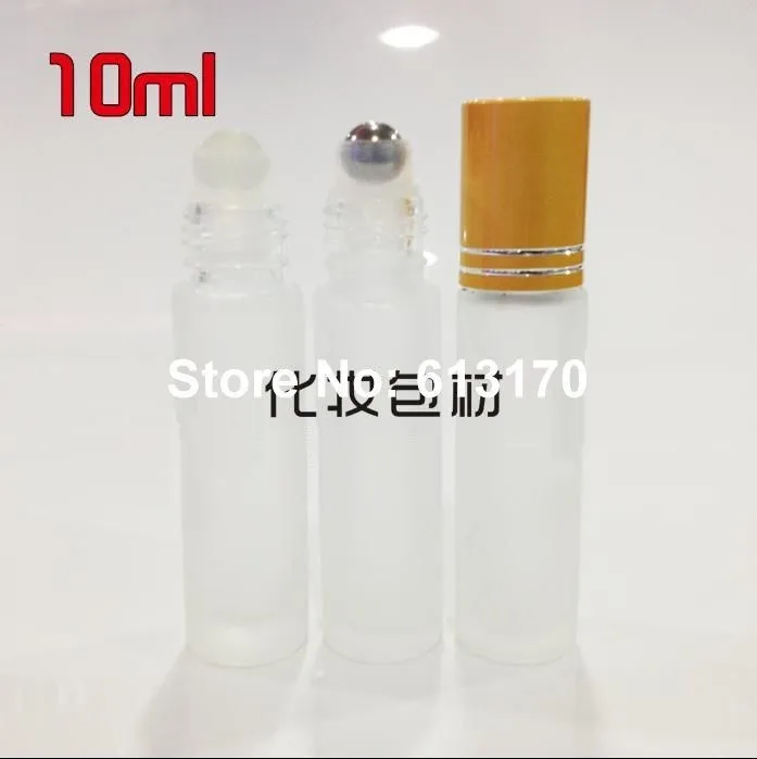 Стеклянная Матовая бутылка 10 мл с стальными роликовыми парфюмерными флаконами