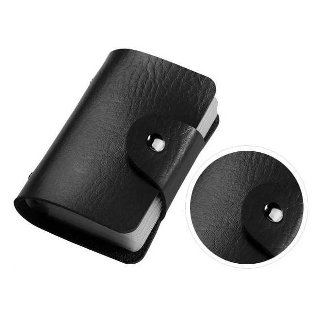 Держатель для кредитных карт унисекс из искусственной кожи 24 бит|organizer