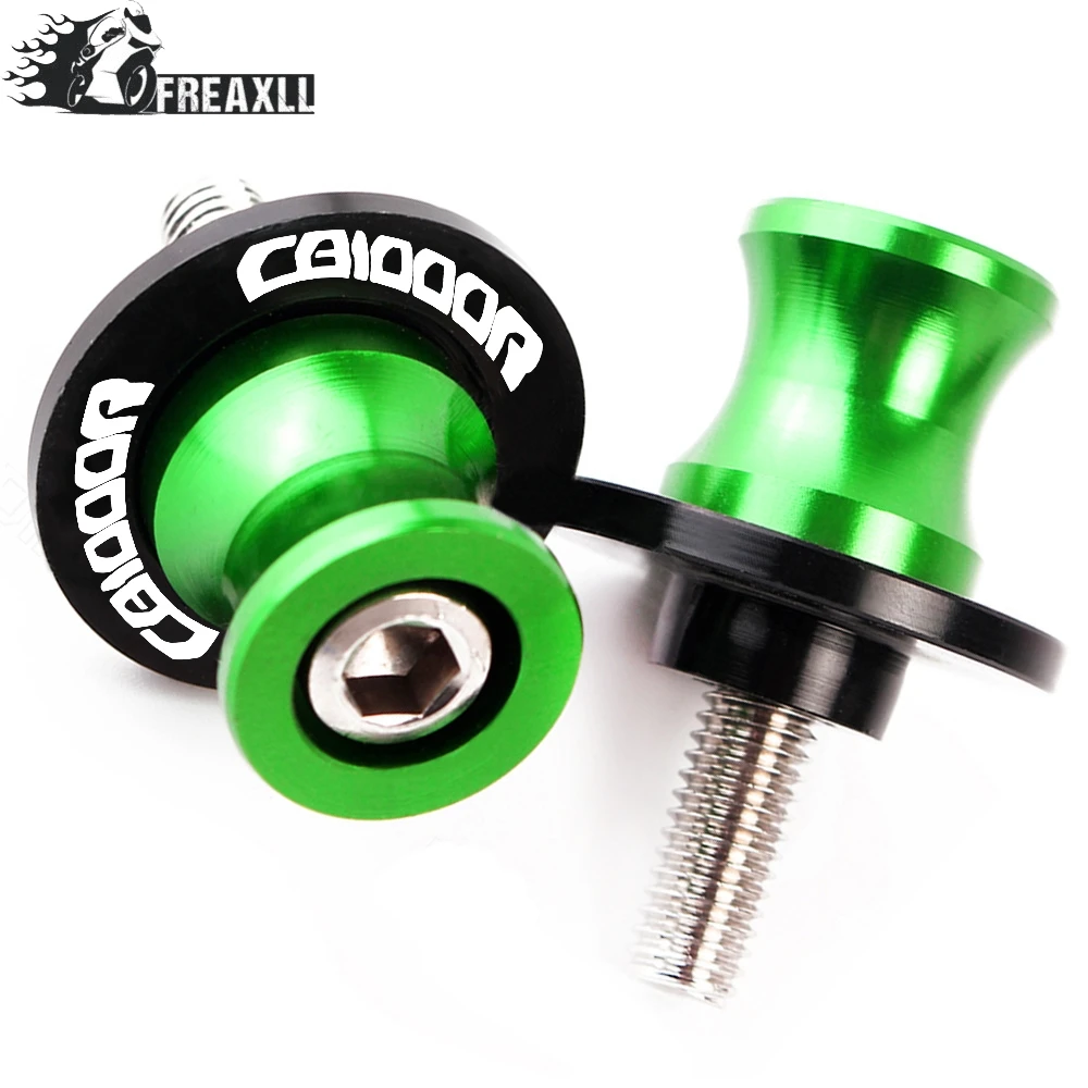 Green 8MM Аксессуары для мотоциклов Запчасти для HONDA CB1000R CB 1000 1000R маятник катушка ползунки 1 пара 8 мм качели рычаг Катушки ползунки - Цвет: Green 8MM