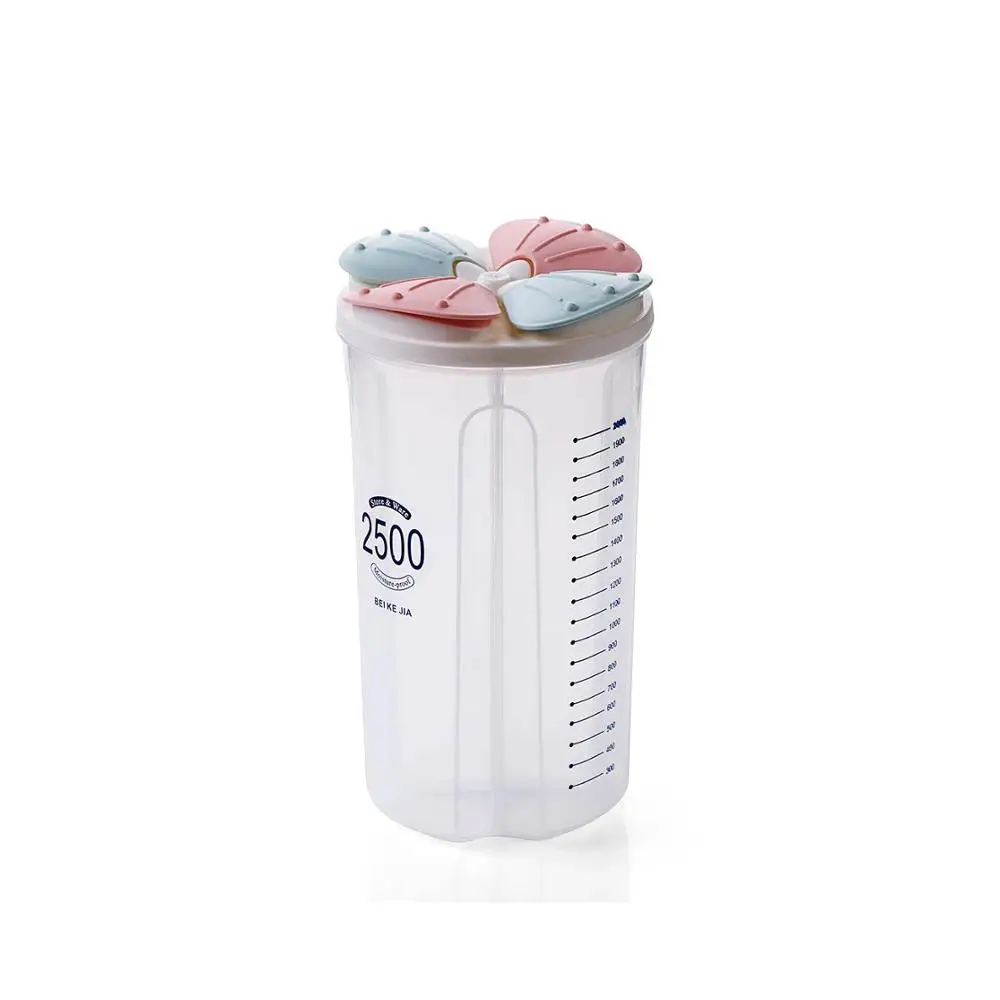 4 grid 2500ml OTHERHOUSE прозрачные кухонные контейнеры для хранения зерновых зерен зерновых сортировки контейнер для хранения риса коробка герметичная коробка с делителем - Цвет: 4 grid 2500ml