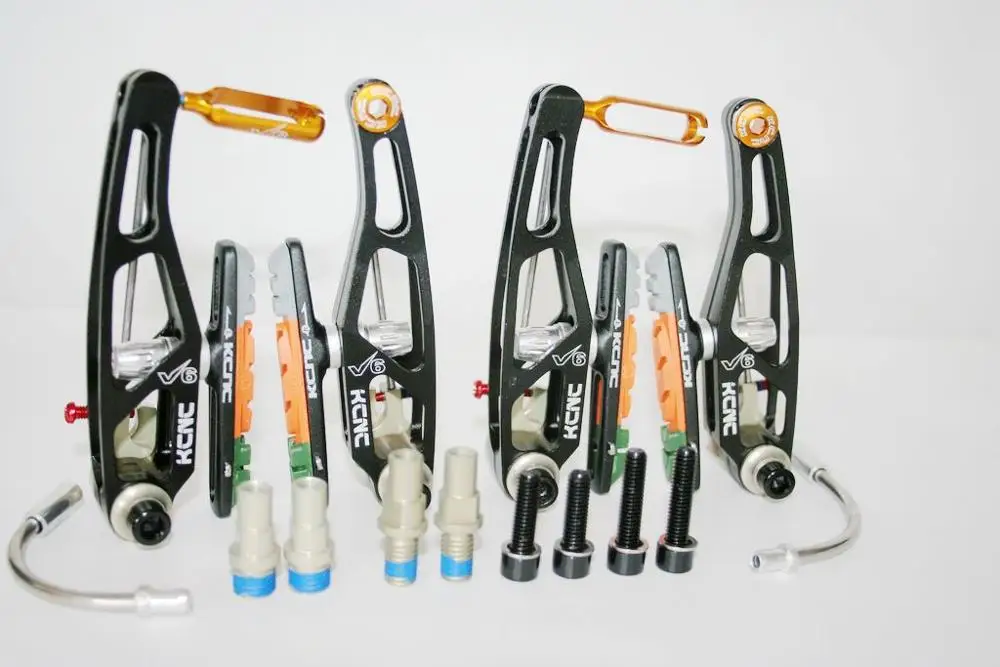 KCNC V6 VB6 MTB FOLD BIKE V тормозные рычаги и суппорты велосипедный обод тормоза набор с рычагами 340 г полный комплект черный цвет