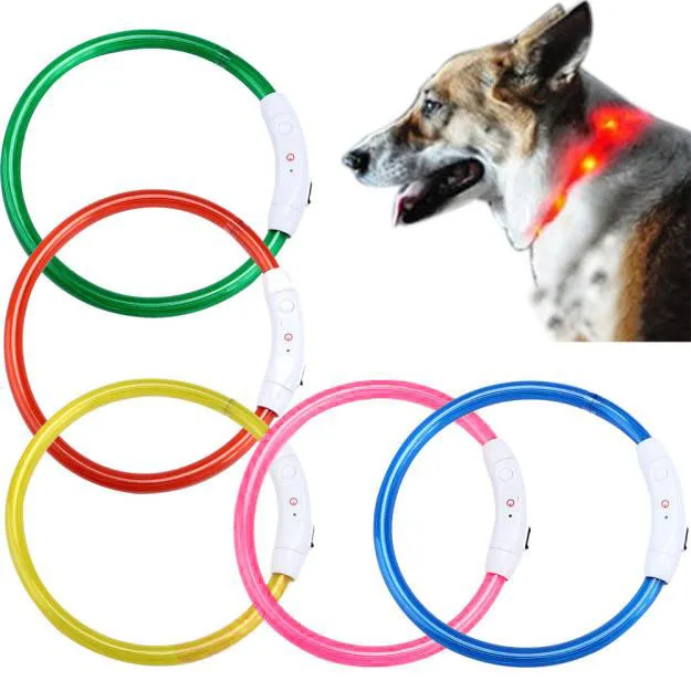 Перезаряжаемый Водонепроницаемый светодиодный ошейник для собак oct20 P40|dog collar|pet