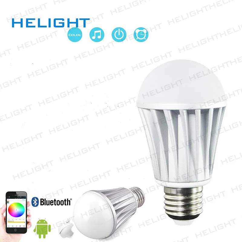 Bluetooth музыкальная Лампа 7 5 W E27 RGBW Led огни 4 0 интеллектуальные световые лампы Цвет