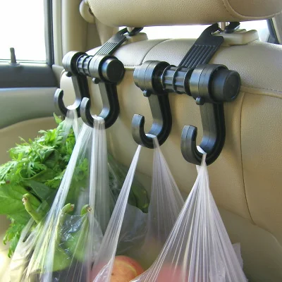 Черные автомобильные крючки для заднего сиденья продуктовых магазинов
