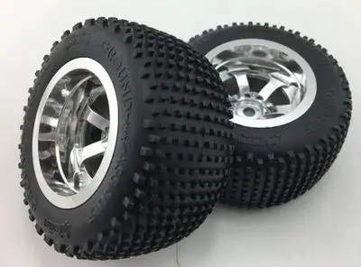 silver rear 2pcs 1/12 1/10 гоночный грузовик багги Монстр короткий ход автомобильных шин набор для HPI E-Firestorm Flux 4 шт - Цвет: silver rear 2pcs