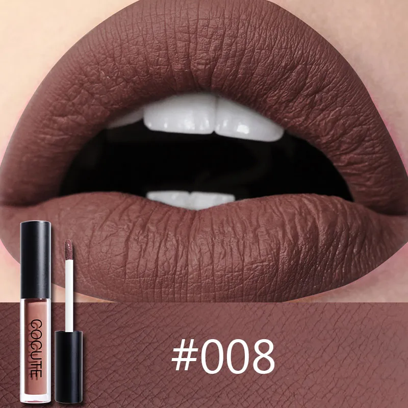 Cocute Make Up стойкий блеск для губ жидкая помада Увлажняющий 12 цветов Makeu матовый блеск для губ высокое качество косметика для губ - Цвет: 008