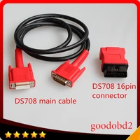 car obd2 cable for autel ds708 connect test cable and ds708 connector 16pin obd2 adapter for maxidas ds708 automotive diagnostic