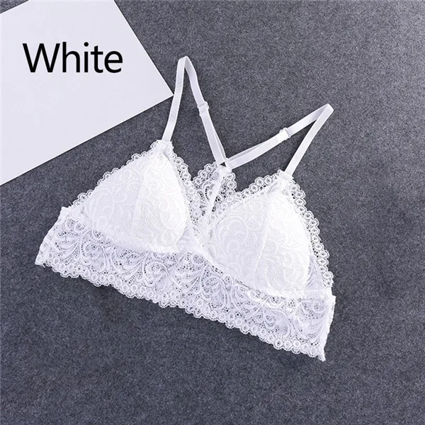 Белый Сексуальные кружевные бюстгальтеры для женщин, отжимать Bralette, y-образный бюстгальтер на бретельках, женское нижнее белье большого размера, нижнее белье, модный бюстгальтер, бикини без косточек - Цвет: Белый