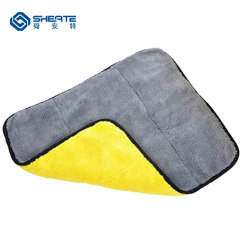 

SHEATE microfiber towels for car wash 30*30cm/45*40cm/30*60cm Double-side thicken soft cloth Home Pet washing Polish Wax