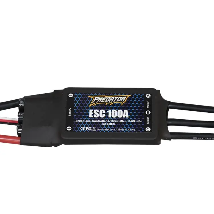 FMS ESC 100A V2 с 5А SBEC контроллер скорости бесщеточный 2 s-6 S для радиоуправляемой модели