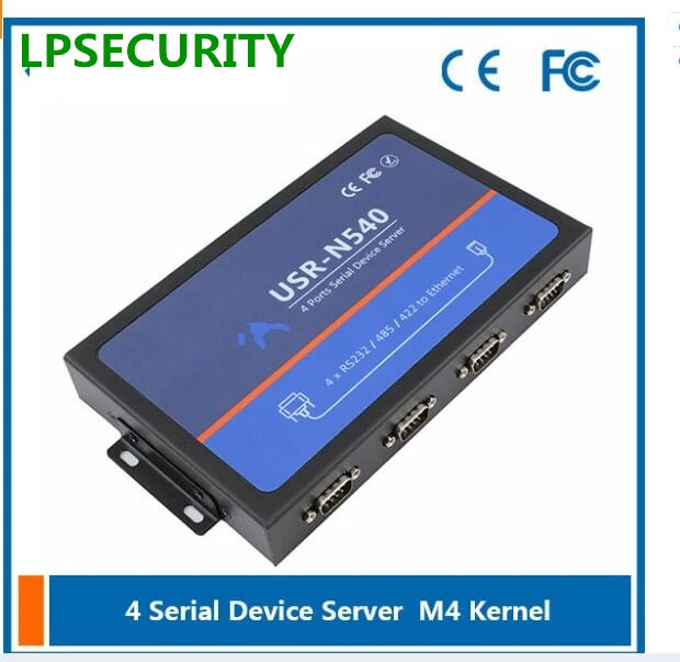USR-N540 четыре последовательный интерфейс Ethernet конвертер RS232 RS485 RS422 RJ45 сервер