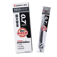 comix r959 large capacity commercial writing supplies pen refill refills 0 7mm 20 pcs black