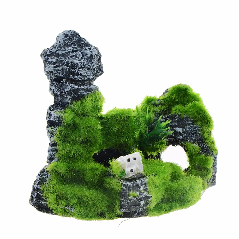 Аквариумный пейзаж с видом на горы украшение в виде скалы для аквариума из смолы