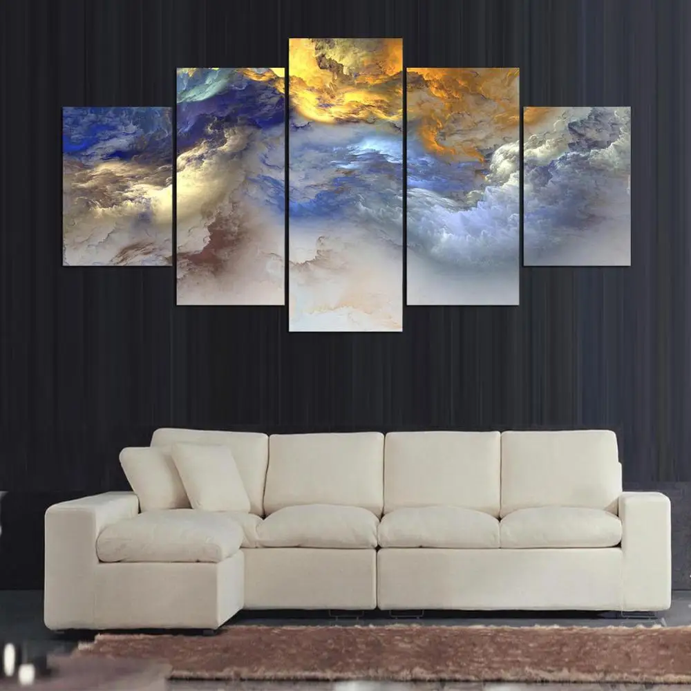 5 панелей современные картины на холсте абстрактные цвета рисование группы