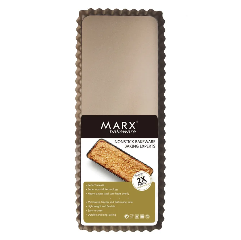 14 5 дюймов Золотой прямоугольный тяжелый калибровочный тост сковорода для хлеба