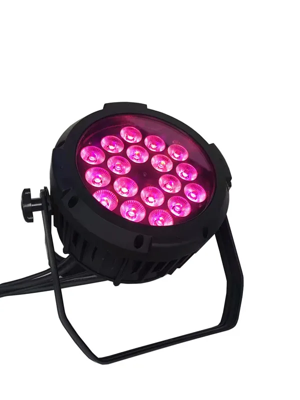 4pcs/lot 18x18w 6in1 RGBAW UV LED Par Light Waterproof Led Cans IP65 | Stage Lighting Effect