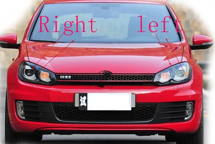 Right left Передние фары, фары, стеклянная маска, крышка лампы, прозрачная оболочка, лампы, маски для гольфа 6 2010-2012 - Цвет: Right left