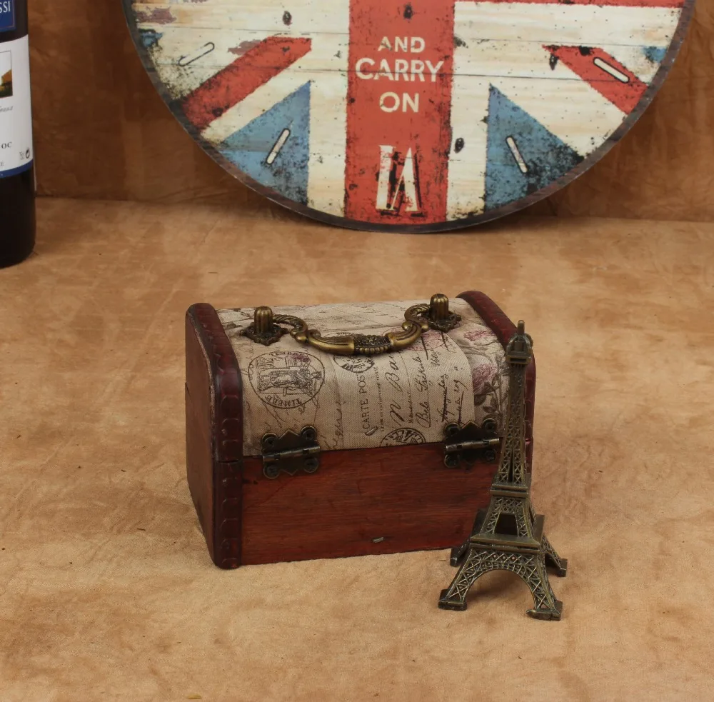 Винтажный стильный деревянный ящик для хранения ювелирных изделий