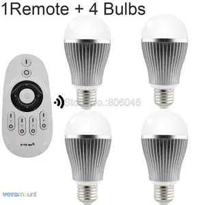 Светодиодный светильник E27 9 Вт с регулируемой цветовой температурой, двойной белый (CWWW) светодиодный светильник CCT, FUT019, 2,4G, беспроводной пульт дистанционного управленияWi-Fi