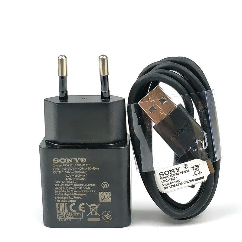 

Original Sony Fast quick 3.0 Charger For xperia xa1 XZ XZs XC XZp XZ1 XZ1C phone UCH12 QC charge usb 3.1 type c Cable