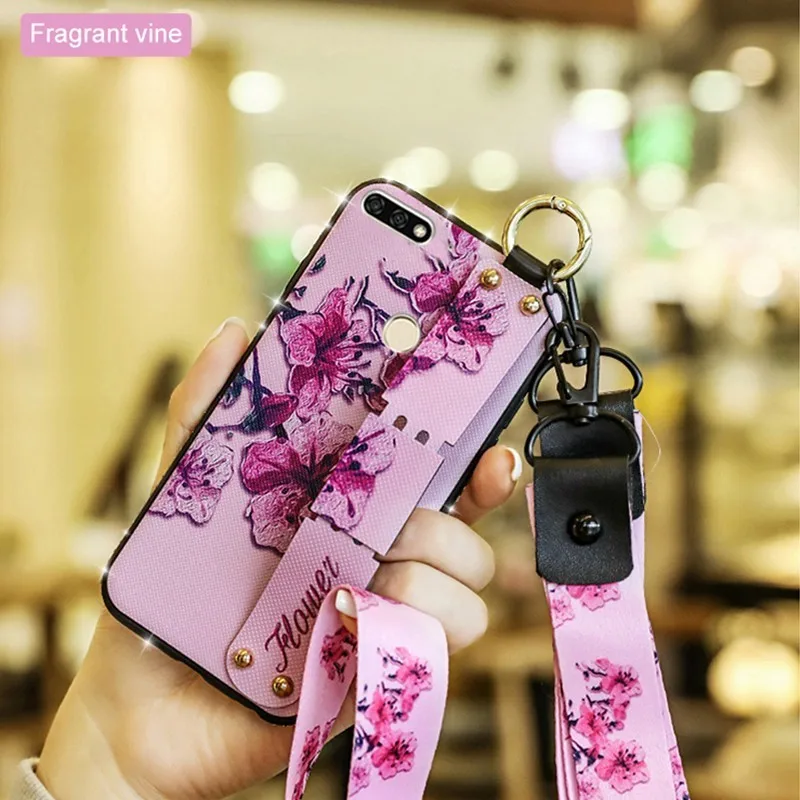 A Рамка инкрустированный бриллиантами чехол для huawei P30 P20 Pro mate Lite mate 20 X Nova 3i 4 Honor 6 7 8 9 мягкая задняя крышка с браслетом - Цвет: A