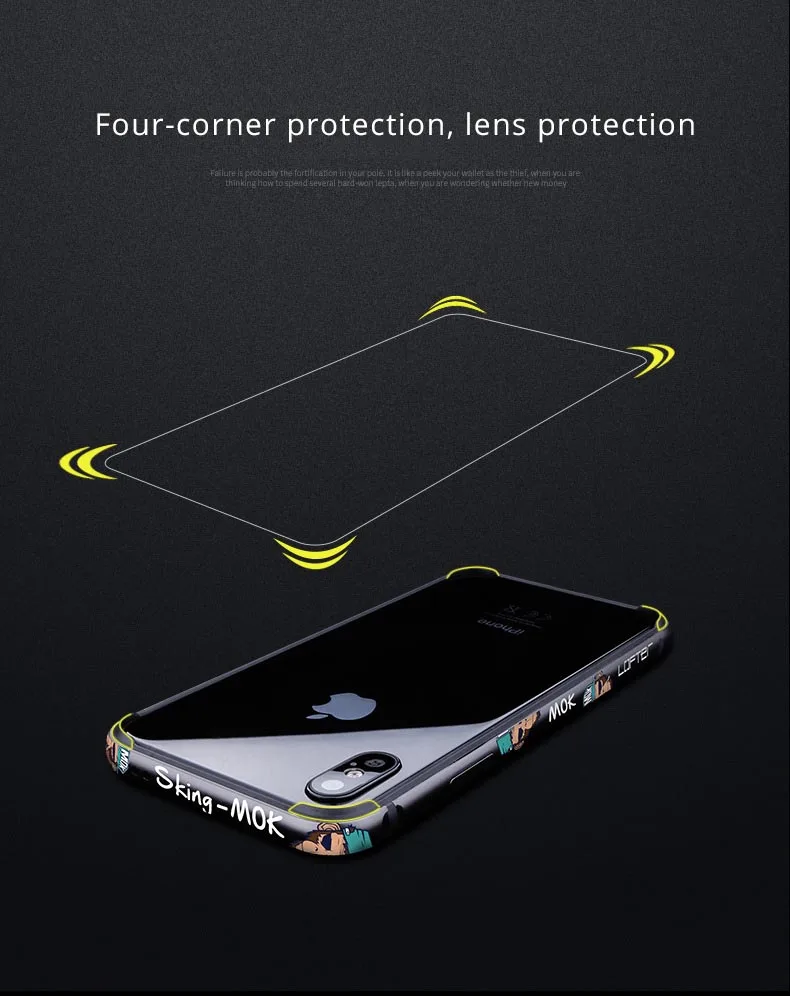 Lofter классный металлический бампер для телефона для iPhone XS XR, чехол для телефона s для iPhone XS Max, чехол с мультяшным рисунком, алюминиевая силиконовая рамка, чехол