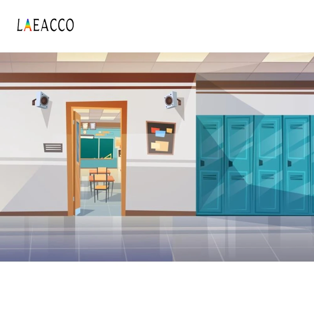 Laeacco мультфильм школы красочный шкаф Фон фотографии фоны индивидуальные