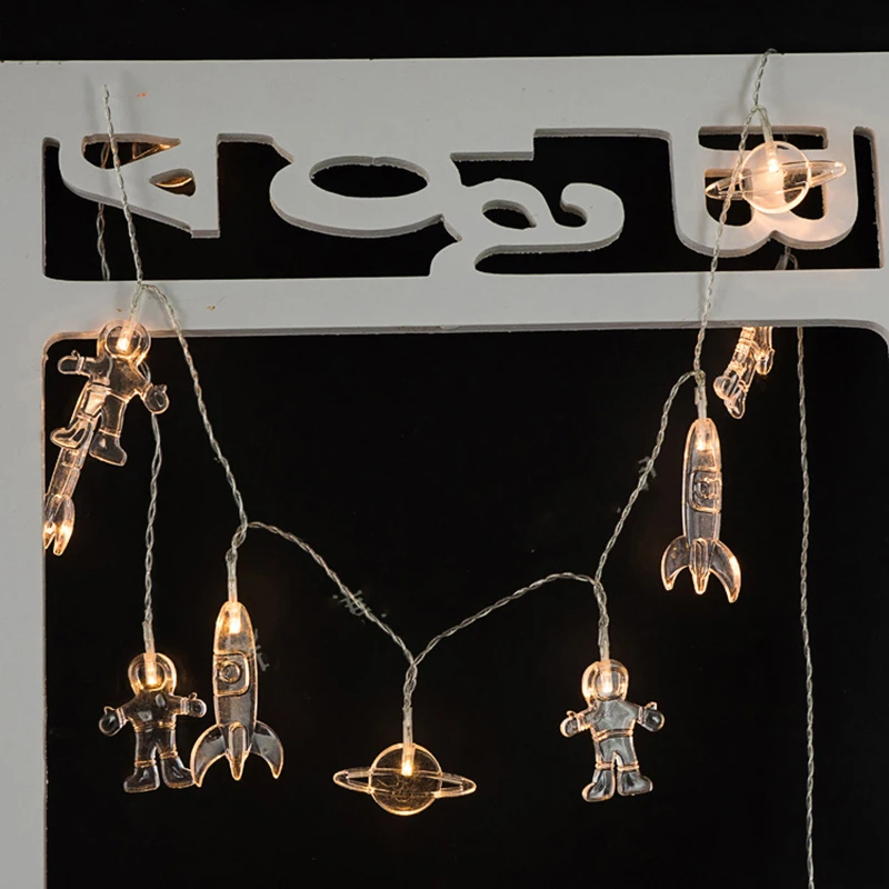 Прозрачные Звездные светодиодные гирлянды космический корабль Марс Вселенная