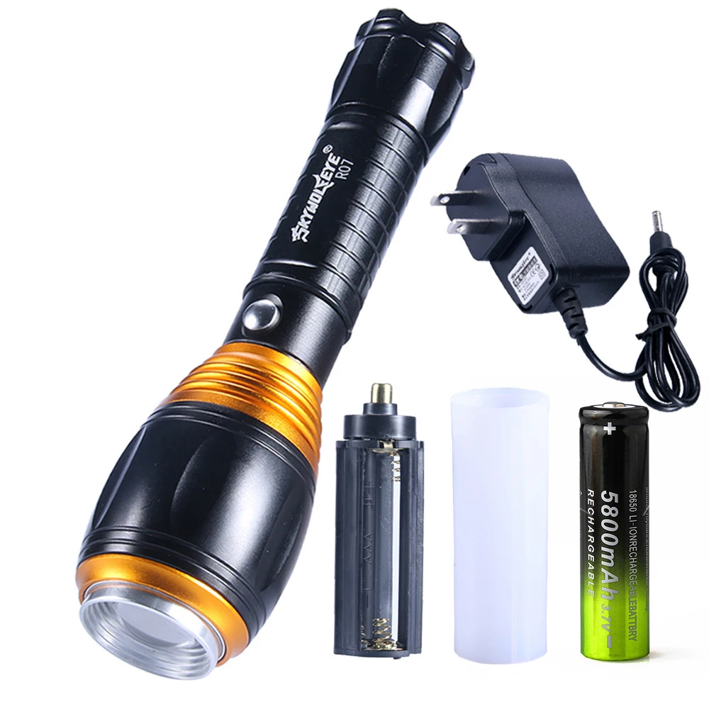 Pаспродажа 500LM USB перезаряжаемые фонарик XPE Led ручной зумируемый Электрический фонарь 5 режимов факел для 18650 или AAA батарея использования кемпинга Рыбал...