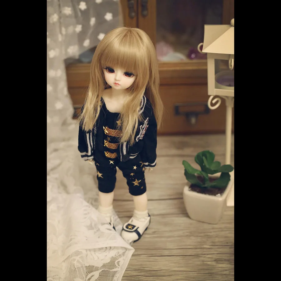 Bybrana msd dz bjd sd dd dddy Кукла Одежда кошка звезда нагрудник черный Кот и белый кот милые подтяжки