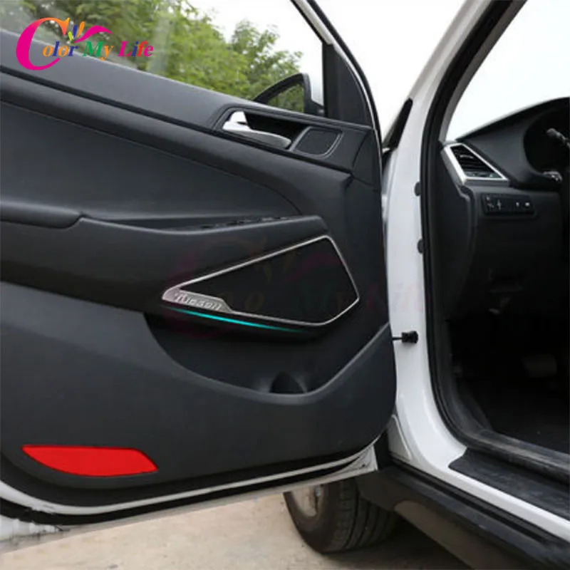 4 шт./компл. кольцо для автомобильной двери из нержавеющей стали защитное отделка