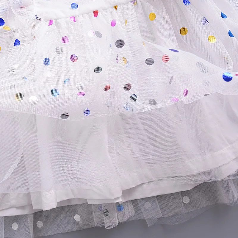 Kids Baby Colorful Sequins Dot Dress Infant Girl Pageant Party Birthday Tulle Tutu Princess Summer Sundress Clothes | Детская одежда и