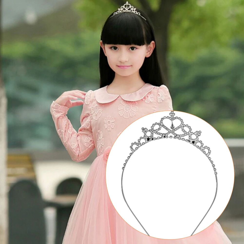 1Pcs Hot Baby Girls Toddler Newborn Princess Bridal Crown Crystal Diamond Tiara Hoop Headband Hair Band Accessories | Детская одежда и