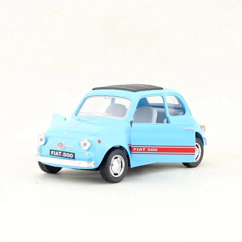 3 цвета 1:36 сплав Fiat 500 модель седана, имитация металла открываемая дверь и оттягивающаяся назад Модель, детская Игрушечная машина