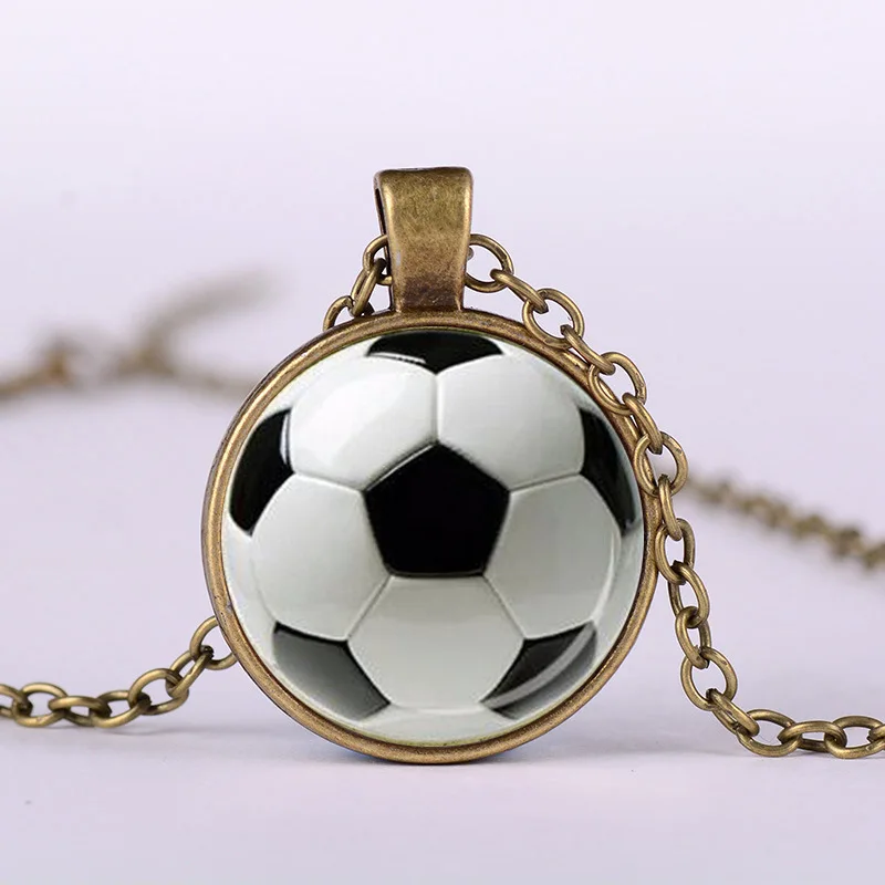 2017 Soccer Ball Pendant Black White Jewelry Football Player Necklaces Gift for Wholesale D024 | Украшения и аксессуары