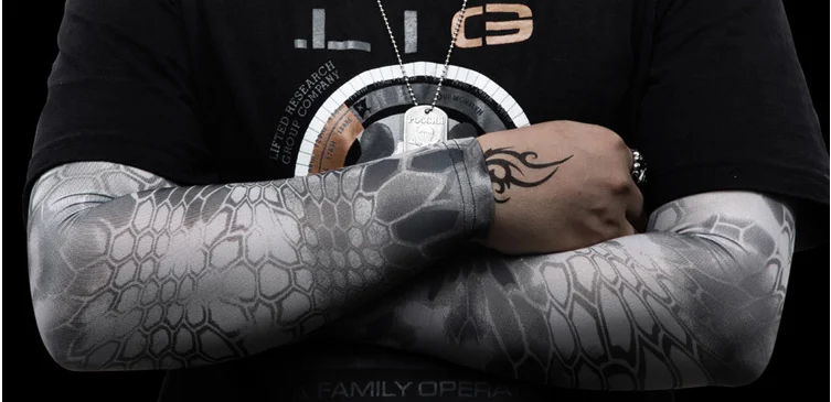 WarCheif камуфляж эластичные рукава рукав для велоспорта солнцезащитный крем дышащий Охота Открытый 11 цветов - Цвет: B