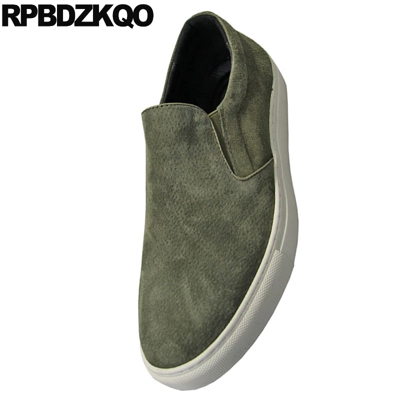 High Quality Slip On Luxury Soft New Flats Black Real Leather Summer Suede Men Shoes Breathable Fashion Stylish Driving Green | Обувь