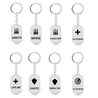8 styles game apex legends keyrings stainless steel keychain bag key holder fans gifts 2019 new men jewelry key ring llaveros