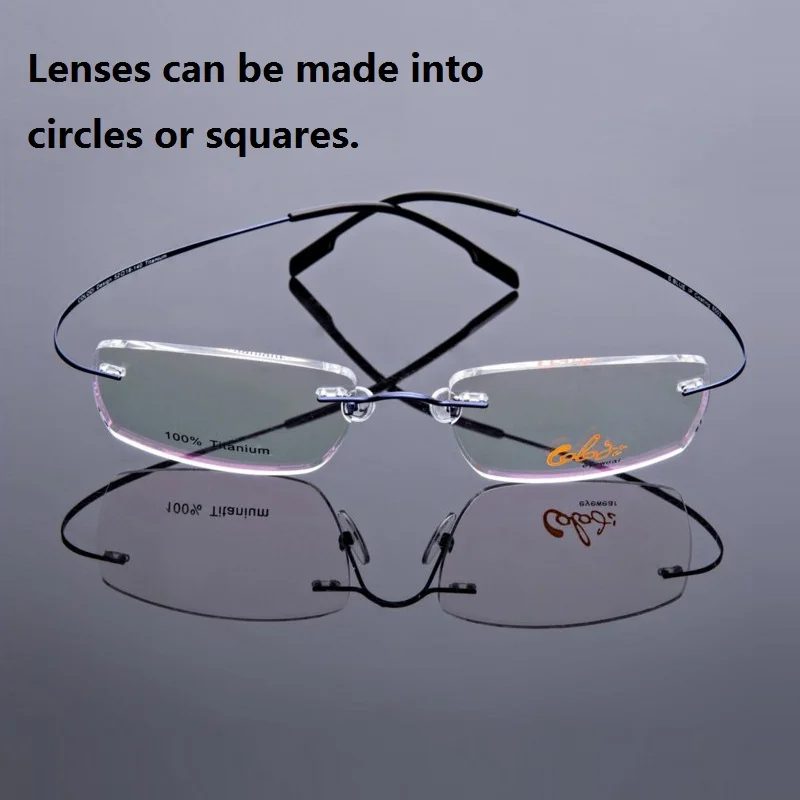 Супер-Эластичный Ультра-светильник без оправы титановая оправа для очков