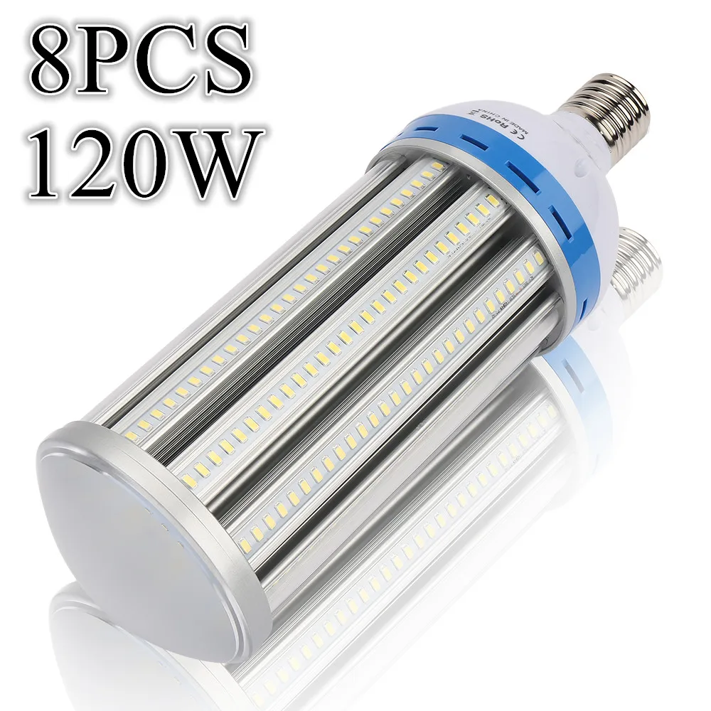 

[8pcs/Pack] E40 120W SMD5730 High Power LED Corn Light for Factories Warehouse Parking Street Energy Saving Bulb Wholesale