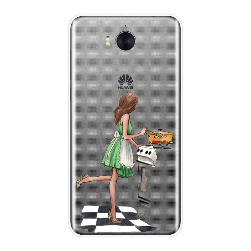 Для девочек с героями мультфильмов задняя крышка для huawei Y5 Y6 Y7 Prime 2017 2018 Y9 2019