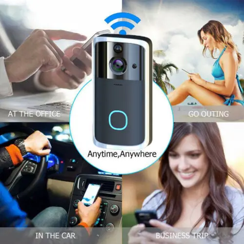 1080P умный WIFI дверной звонок безопасности беспроводной визуальный домофон запись