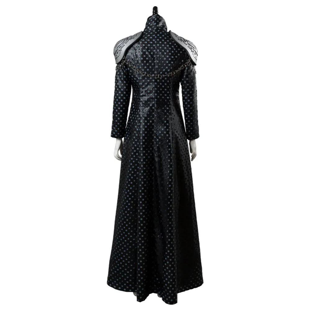 Игра престолов 7 Косплей Cersei cosplay Косплей Карнавальный костюм на Хэллоуин получил королева Серсея костюм черное платье на заказ