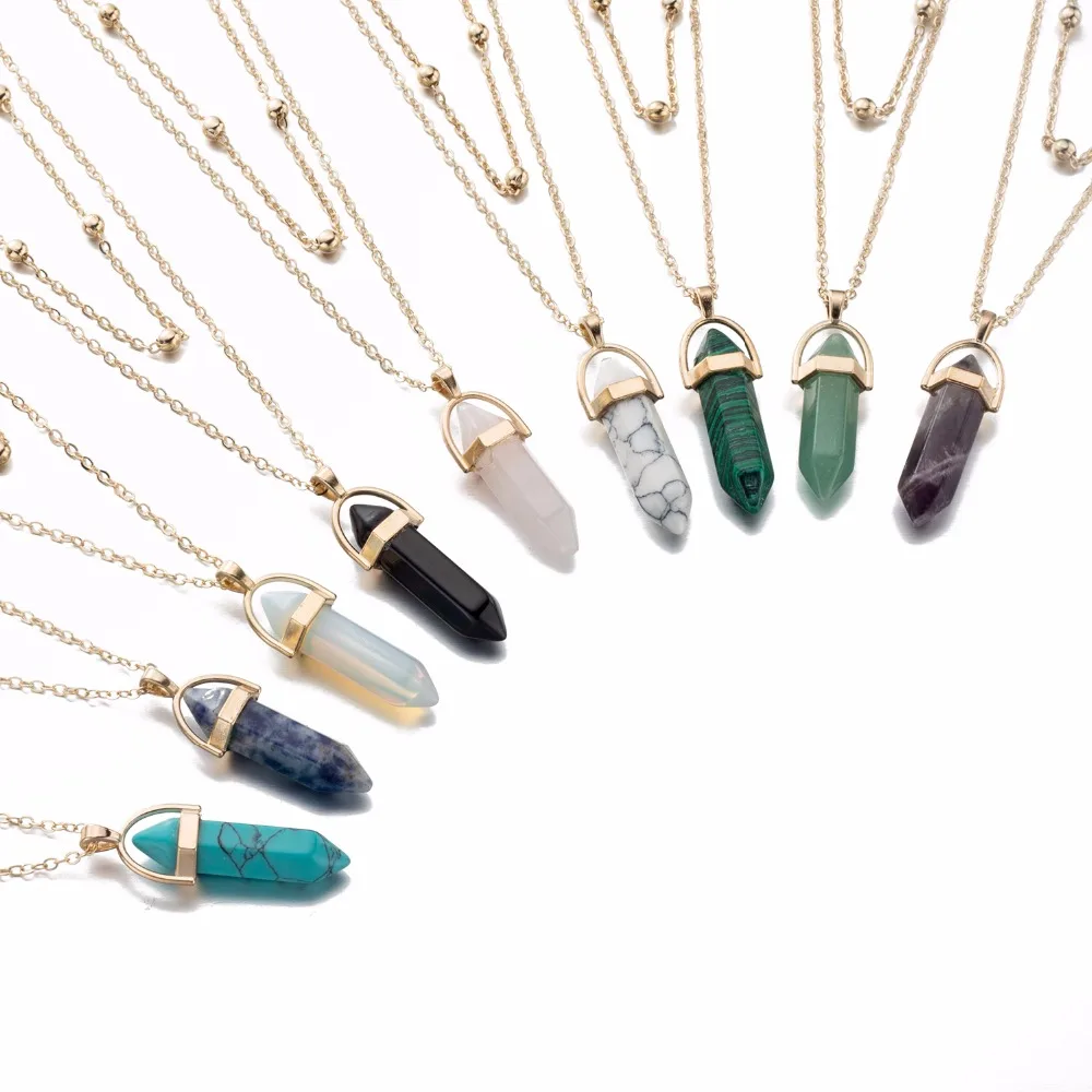 Женское Ожерелье чокер из камня золотистого цвета|crystal pendant necklace|choker fashion necklaceschoker