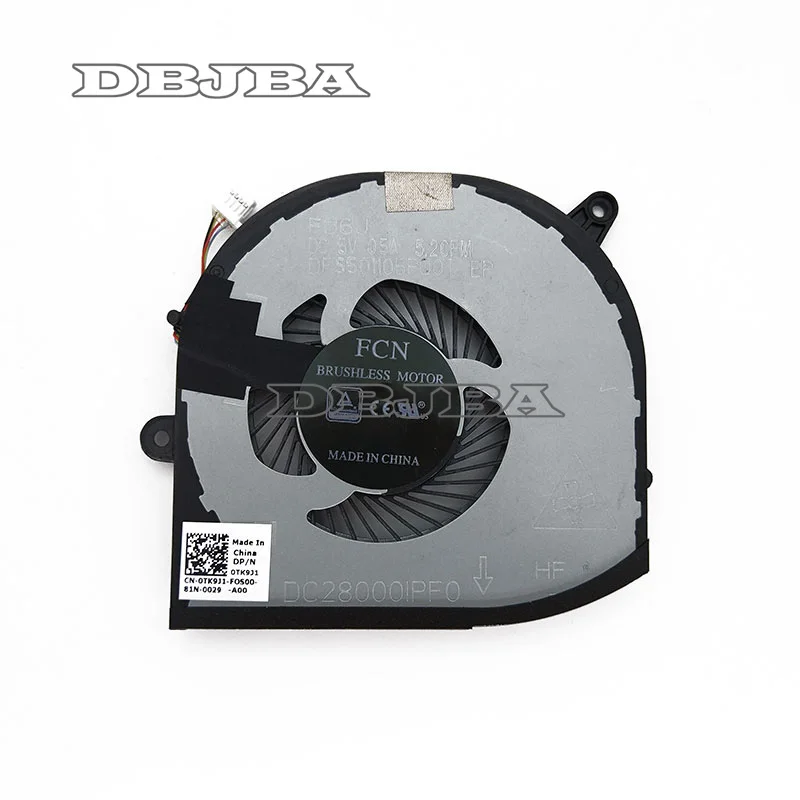 Новый вентилятор охлаждения для ноутбука DELL XPS 15 9560 Precision 5520 M5520 P56F DC28000I0F0 0TK9J1 TK9J1 правая сторона