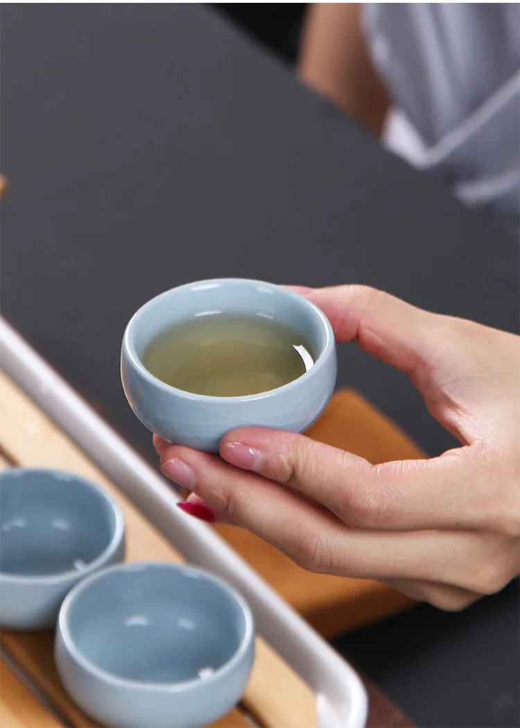 Бытовой керамический чайный поднос для печи, чайная чашка Gaiwan, чайная чашка, аксессуары для чайной церемонии, простой современный китайский чайный набор кунг-фу