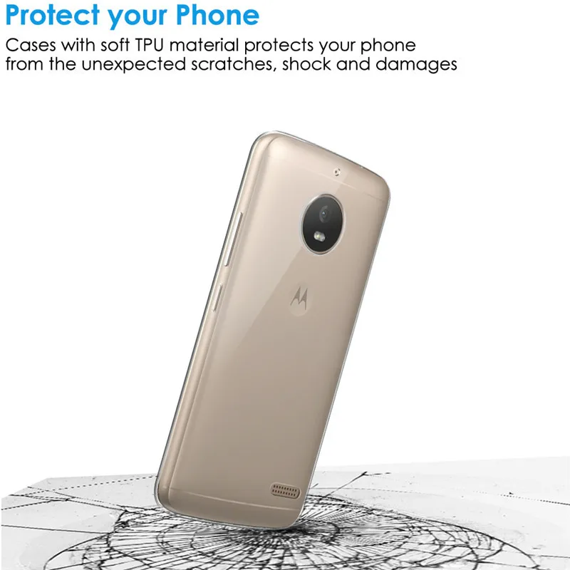 Ультратонкий Мягкий ТПУ прозрачный чехол для телефона задняя крышка Motorola G5 G5S Plus M