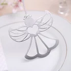 10 шт., серебристый металлический ангел, Закладка, свадебный подарок, детский день рождения, сувенир и подарок для гостей