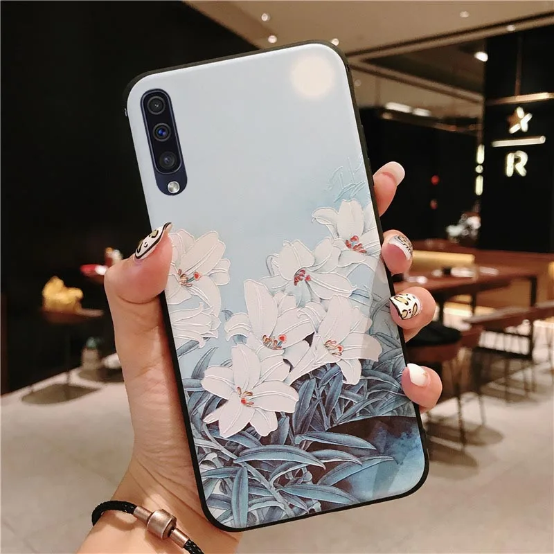 4 Чехол для Samsung Galaxy A50 A505F 3D цветы розы силиконовый чехол для Samsung Galaxy A30 чехол A40 A70 Note 10 S10e S10 Plus - Цвет: 4