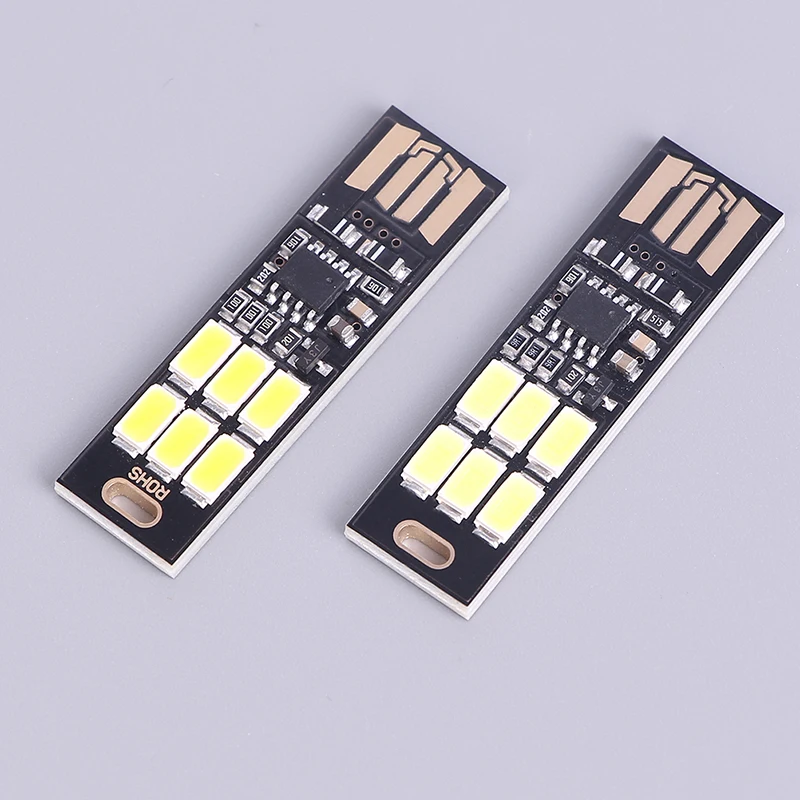Светодиодный ночник мини карманные карты USB Мощность светодиодный брелок Ночной светильник 1 Вт светильник для Мощность банк портативного компьютера 1 шт